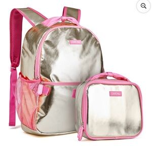 Packed Party Girls Backpack and Insulated Lunchbox Set Packed in So Golden NWT